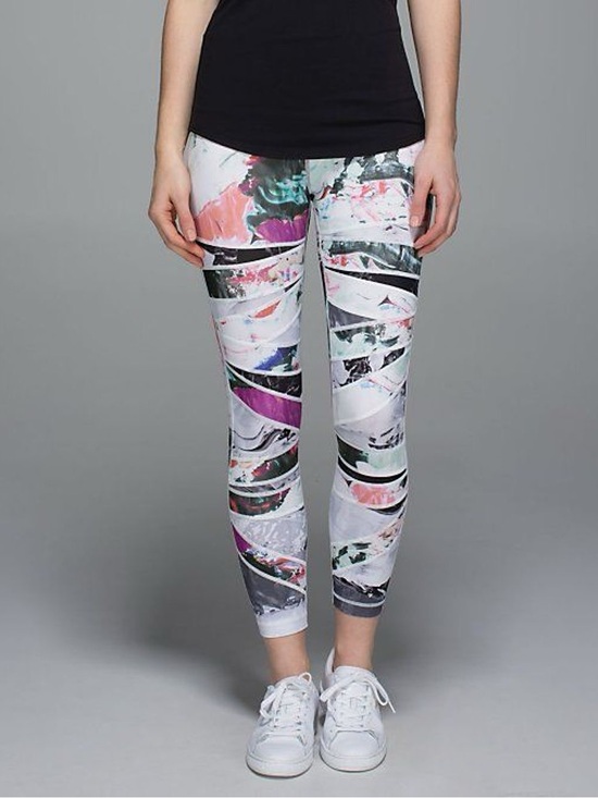 lululemon athletica Pants - Lululemon High Times Pant Full-On Luon Pigment Wave Multi Biggie White Black 4